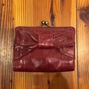 HOBO wallet/travel purse - deep red - leather